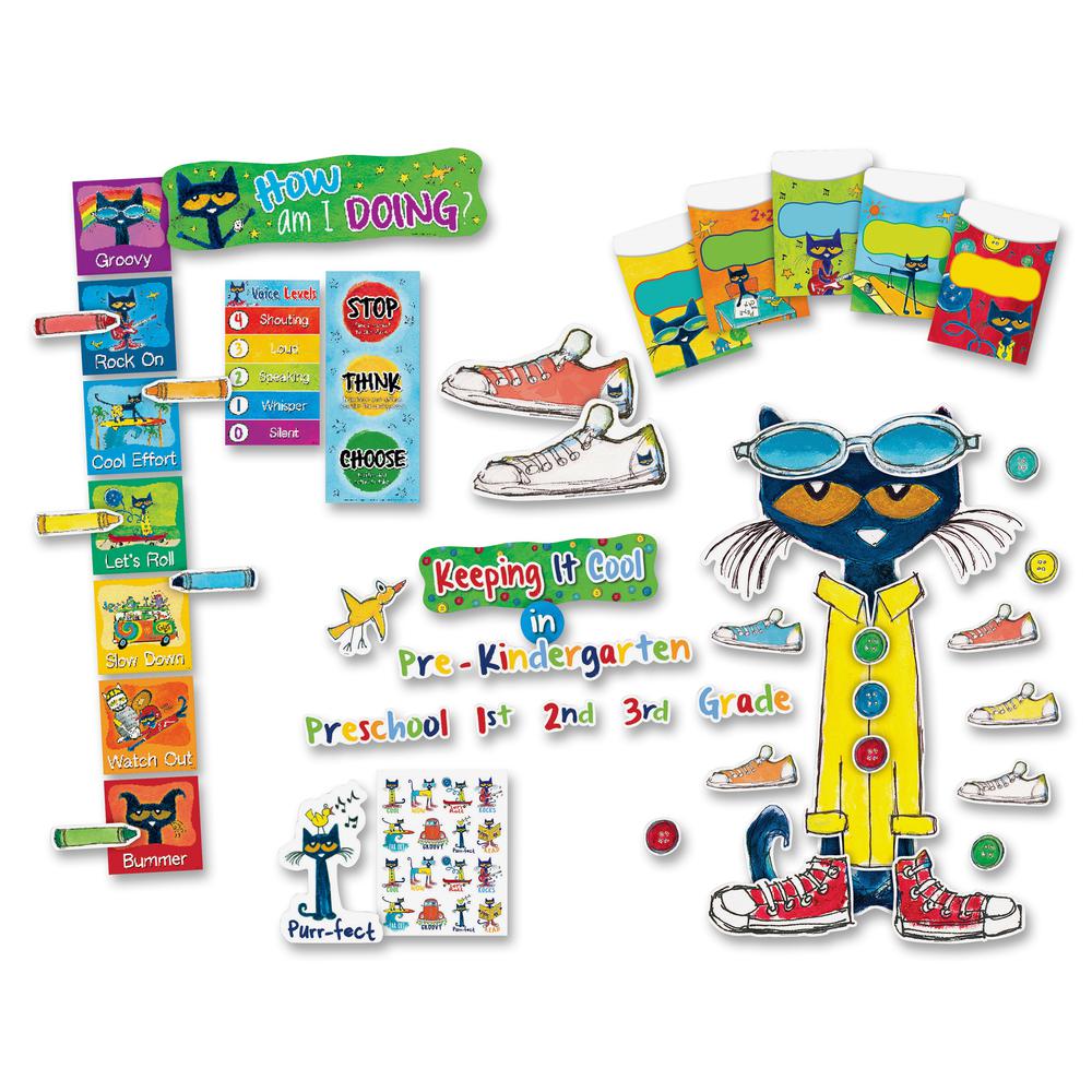 Teacher Created Resources Pete The Cat Bulletin Board Set - Fun Theme/Subject - Acid-free - 2" Height x 18" Width x 30.25" Length - Multicolor - 1 / Set. Picture 2