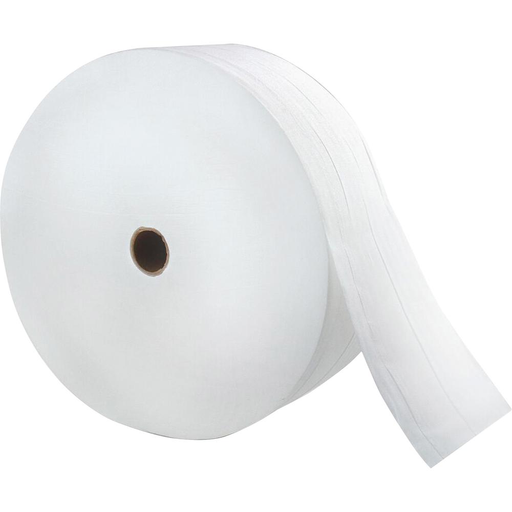 LoCor Premium Jumbo Bath Tissue - 2 Ply - 3.30" x 1200 ft - White - Virgin Fiber - 12 / Carton. Picture 2