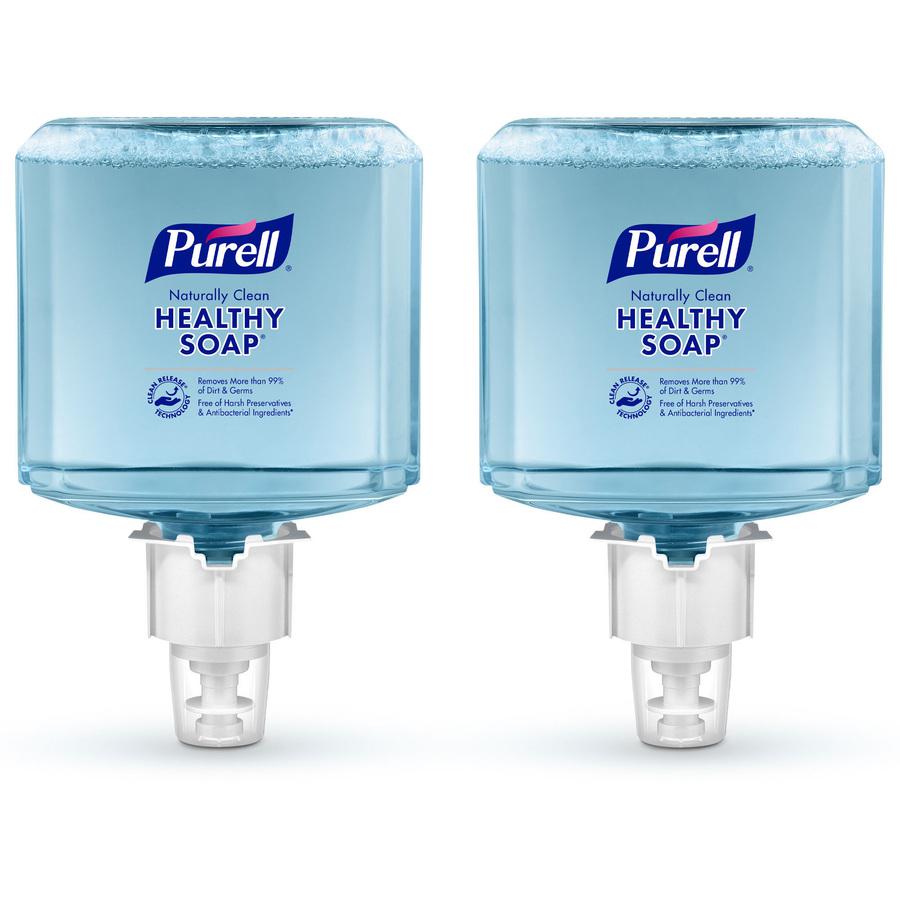 PURELL&reg; ES4 CRT HEALTHY SOAP Naturally Clean Foam Refill - Citrus ScentFor - 40.6 fl oz (1200 mL) - Dirt Remover, Kill Germs - Skin - Blue - Bio-based, Preservative-free, Paraben-free, Phthalate-f. Picture 4