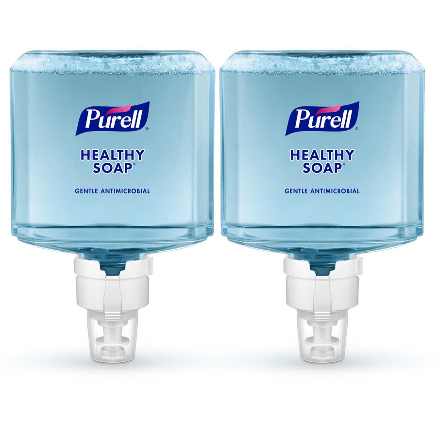 PURELL&reg; ES8 HEALTHY SOAP&trade; 0.5% BAK Antimicrobial Foam - 40.6 fl oz (1200 mL) - Kill Germs - Hand, Skin - Moisturizing - Blue - Dye-free, Bio-based - 2 / Carton. Picture 4