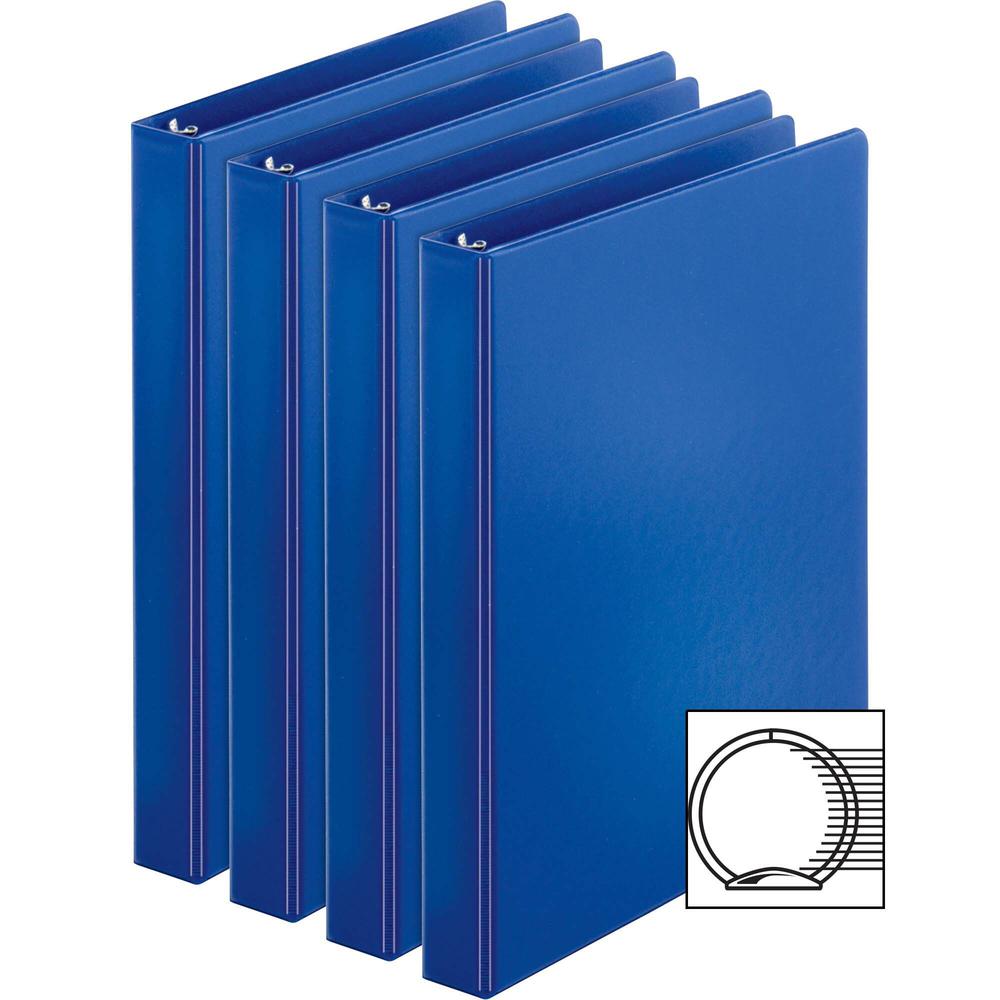 Business Source Basic Round Ring Binder - 1" Binder Capacity - Letter - 8 1/2" x 11" Sheet Size - 225 Sheet Capacity - 3 x Round Ring Fastener(s) - Inside Front & Back Pocket(s) - Chipboard, Polypropy. Picture 2