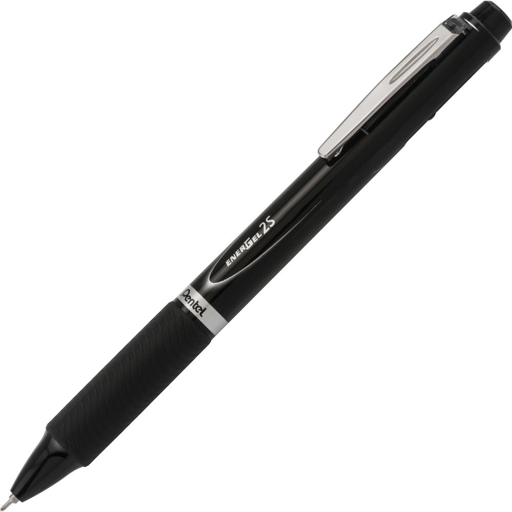 Pentel 2S Combo Pen/Mechanical Pencil - 0.5 mm Lead Size - Black/Red Gel-based Ink - Black Barrel - 1 Each. Picture 2
