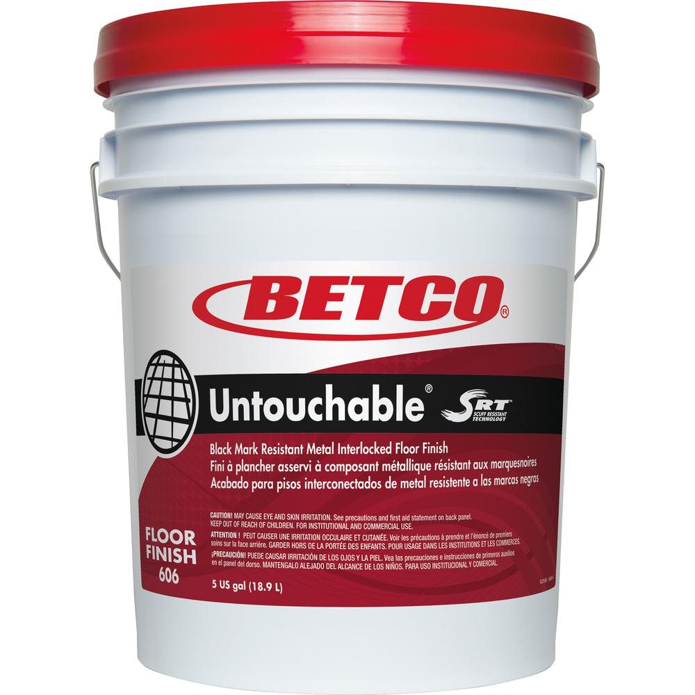 Betco Untouchable SRT Floor Finish - Concentrate Liquid - 640 fl oz (20 quart) - Mild Scent - 1 Each - White Clear. Picture 2