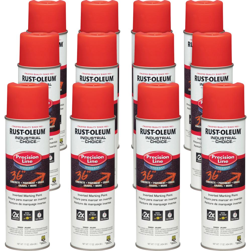 Rust-Oleum Industrial Choice Precision Line Marking Paint - 17 fl oz - 12 / Carton - Safety Red. Picture 3