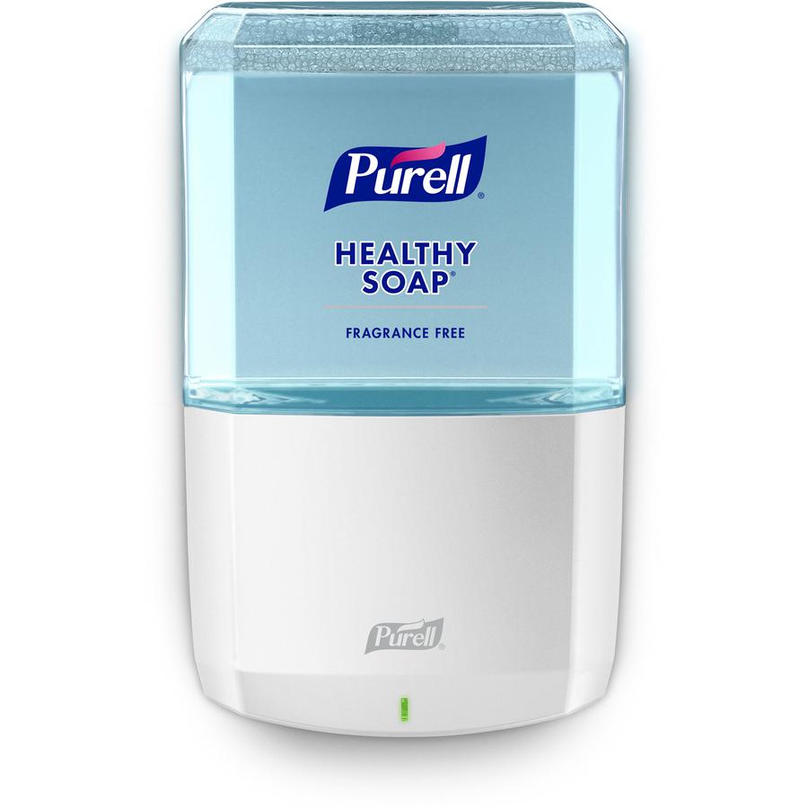 PURELL&reg; ES6 Touch-free Hand Soap Dispenser - Automatic - 1.27 quart Capacity - Support 4 x C Battery - Locking Mechanism, Durable, Wall Mountable, Touch-free - White - 1Each. Picture 3