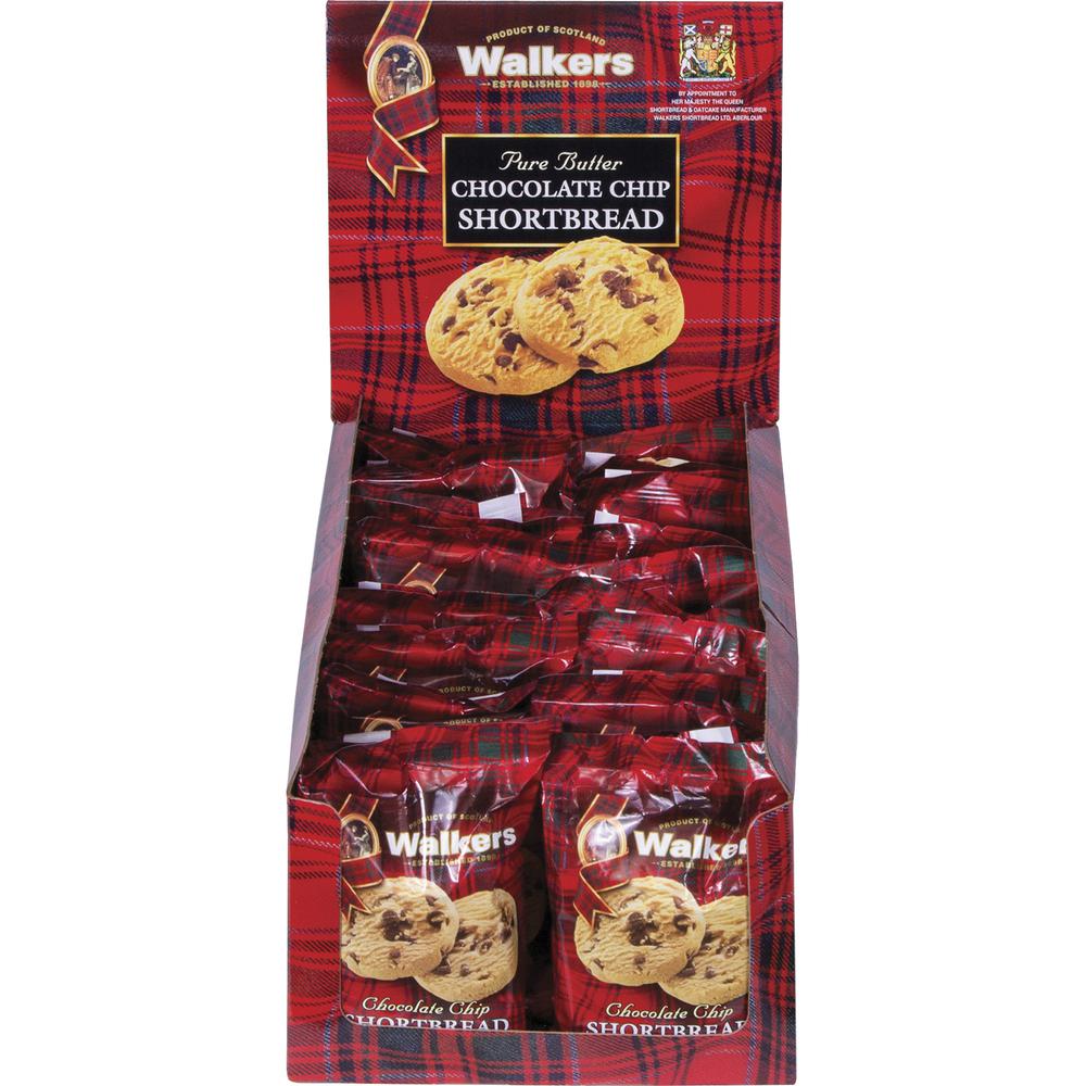 Office Snax Chocolate Chip Shortbread Cookies - Shortbread - 1 / Box. Picture 2