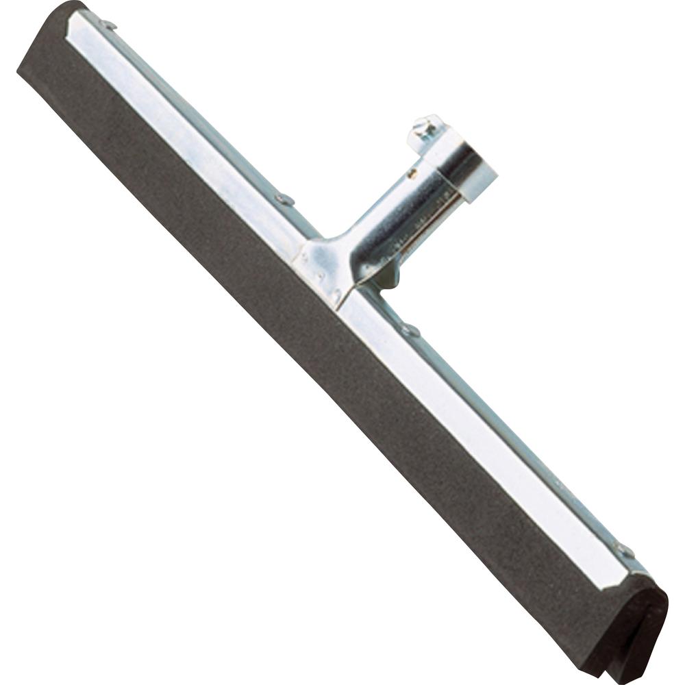 Ettore Wipe 'n Dry Floor Squeegee - 22" Rubber Blade - 1.3" Height x 22" Width x 4" Length - Durable, Rust Resistant, Long Lasting - Steel Gray - 1Each. Picture 2