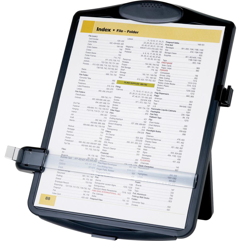 Business Source Easel Document Holder - 10" x 2" x 14" x - 1 Each - Black. Picture 2