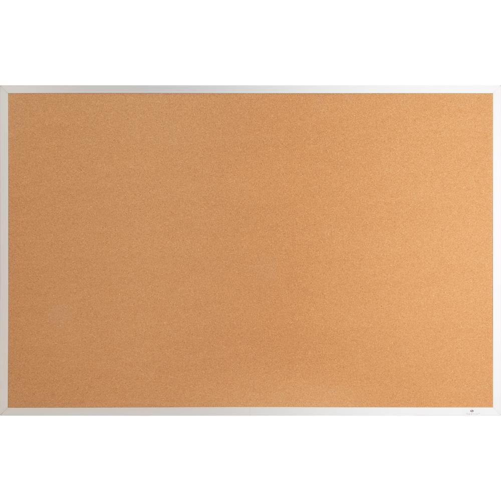 Lorell Aluminum Frame Cork Board - 48" Height x 72" Width - Cork Surface - Long Lasting, Warp Resistant - Silver Aluminum Frame - 1 Each. Picture 8