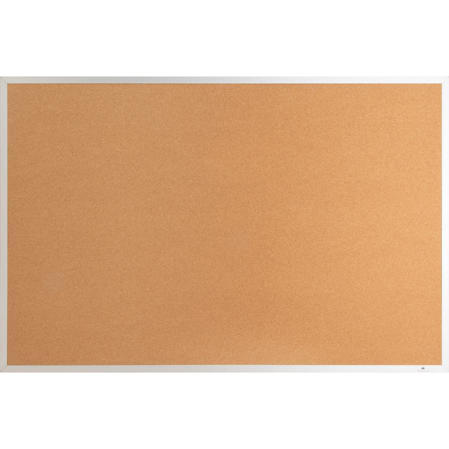 Lorell Bulletin Board - 24" Height x 36" Width - Cork Surface - Long Lasting, Warp Resistant - Brown Aluminum Frame - 1 Each. Picture 6