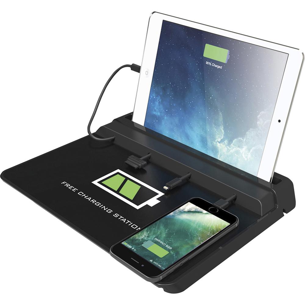 ChargeTech Tablet & Phone Charging Pad - Wired - Tablet, Cellular Phone, iPhone 4, iPhone 5 - Charging Capability - Black. Picture 2