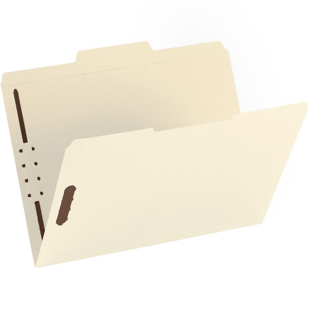Business Source 1/3 Tab Cut Letter Recycled Fastener Folder - 8 1/2" x 11" - 2 Fastener(s) - 10% Recycled - 50 / Box. Picture 6