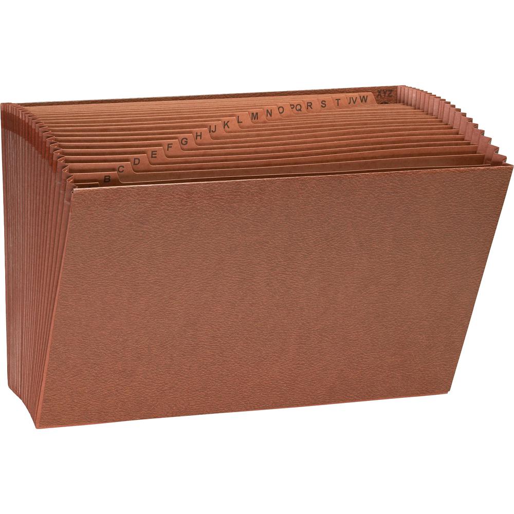 Business Source Legal Recycled Expanding File - 8 1/2" x 14" - 21 Pocket(s) - Brown - 30% Recycled - 1 Each. Picture 2