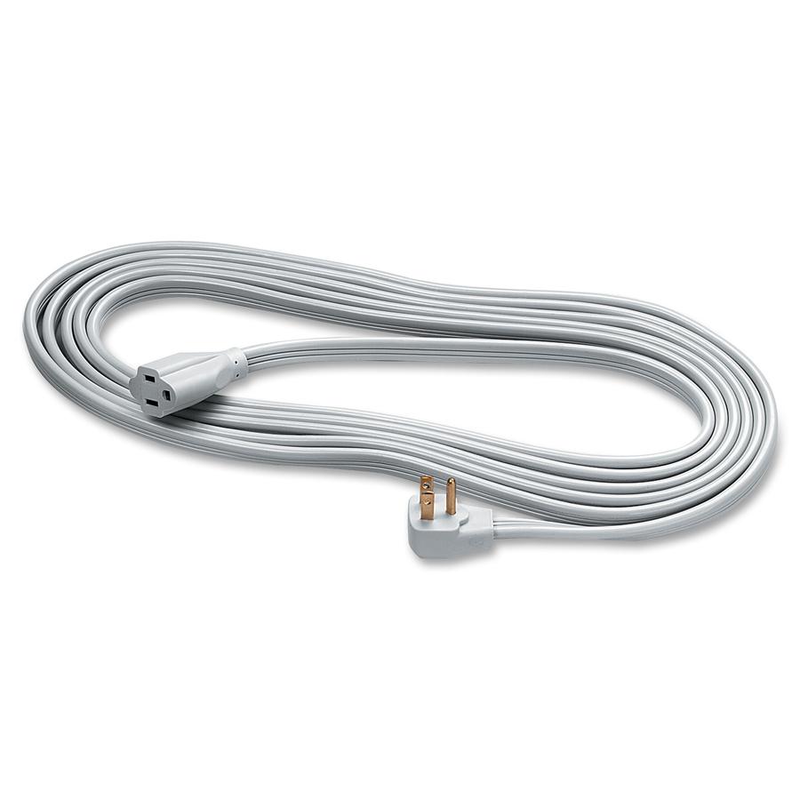 Heavy Duty Indoor 15' Extension Cord - 125 V AC / 15 A - Gray - 15 ft Cord Length - 1. Picture 2