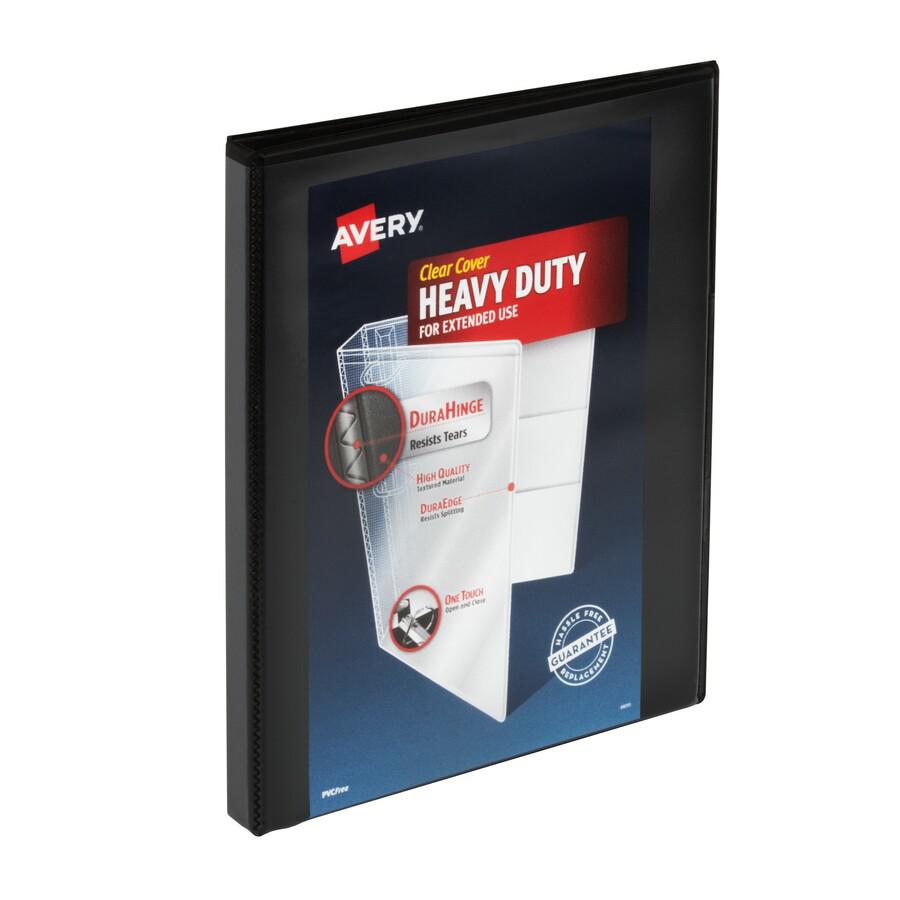 Avery&reg; Heavy-Duty View Binders, 0.5" Slant Rings - 1/2" Binder Capacity - Letter - 8 1/2" x 11" Sheet Size - 135 Sheet Capacity - Slant Ring Fastener(s) - 4 Pocket(s) - Polypropylene - Recycled - . Picture 3
