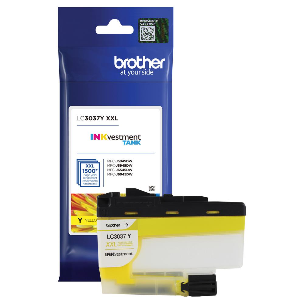 Brother Genuine LC3037Y Super High-yield Yellow INKvestment Tank Ink Cartridge - Inkjet - Super High Yield - 1500 Pages - 1 Each. Picture 2