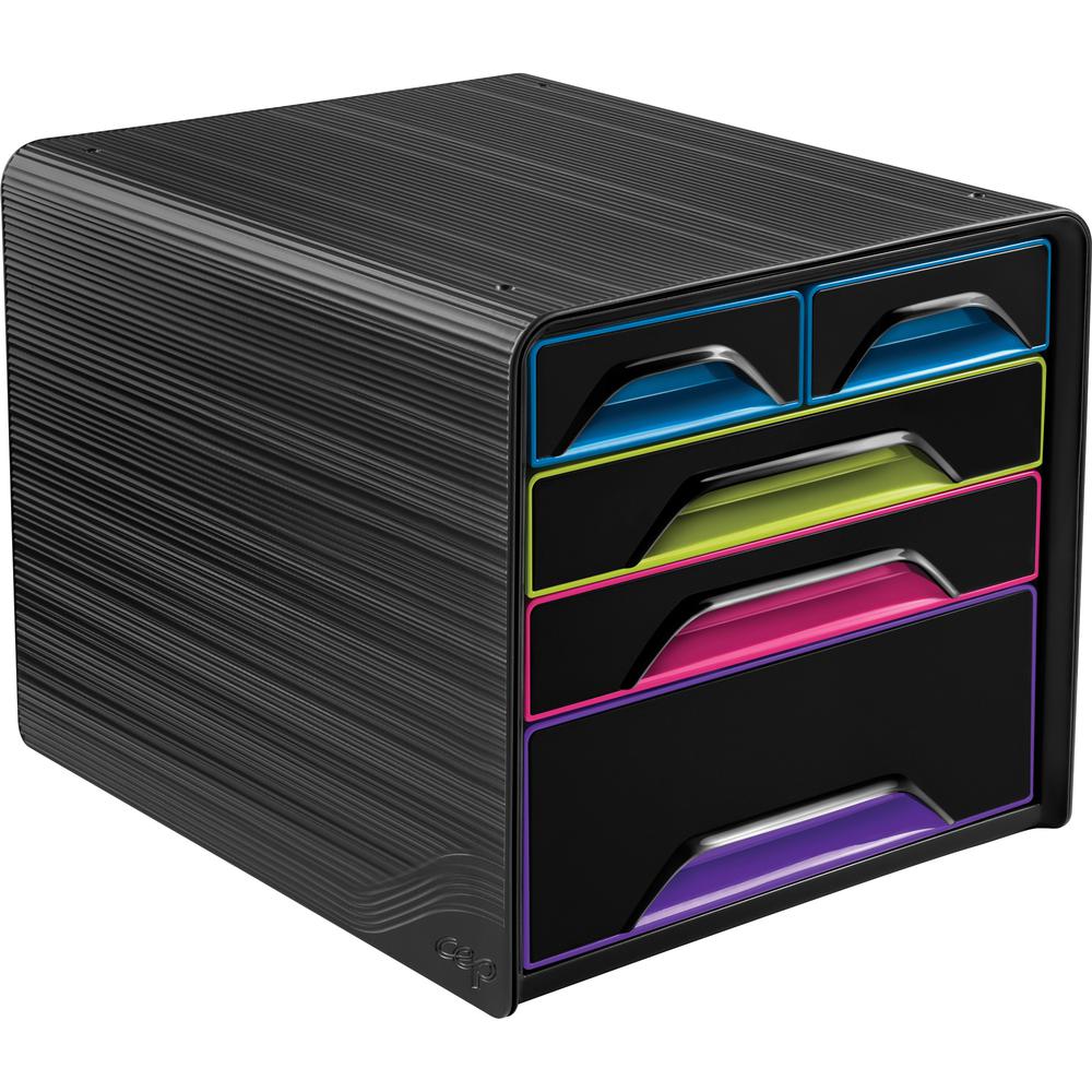 CEP Gloss Desktop Drawer Storage Unit - 5 Drawer(s) - 10.6" Height x 11.3" Width14.2" Length - Desktop - 1 Each. Picture 2