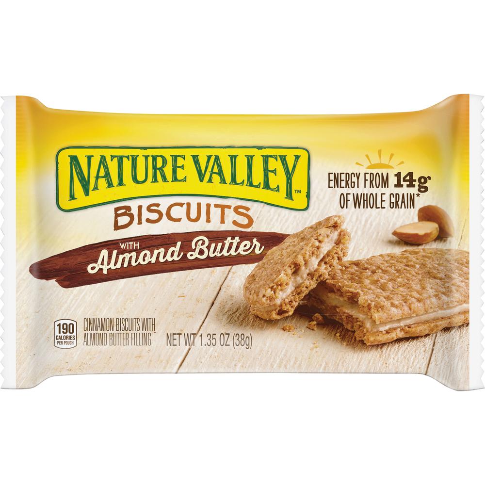 NATURE VALLEY Flavored Biscuits - Almond Butter, Cinnamon - Box - 1.35 oz - 16 / Box. Picture 2