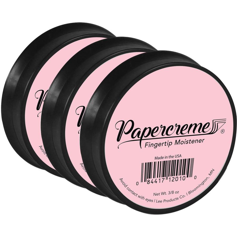 LEE Papercreme Fingertip Moistener - Light Pink - Greaseless - 3 / Pack. Picture 2