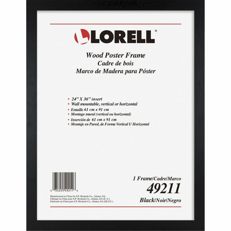 Lorell Wide Frame - 24" x 36" Frame Size - Rectangle - Horizontal, Vertical - 1 Each - Black. Picture 12