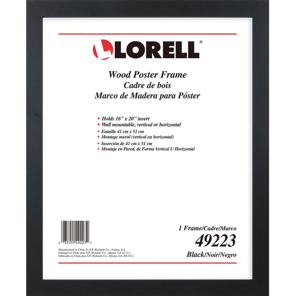 Lorell Poster Frame - 16" x 20" Frame Size - Rectangle - Horizontal, Vertical - 1 Each - Black. Picture 4