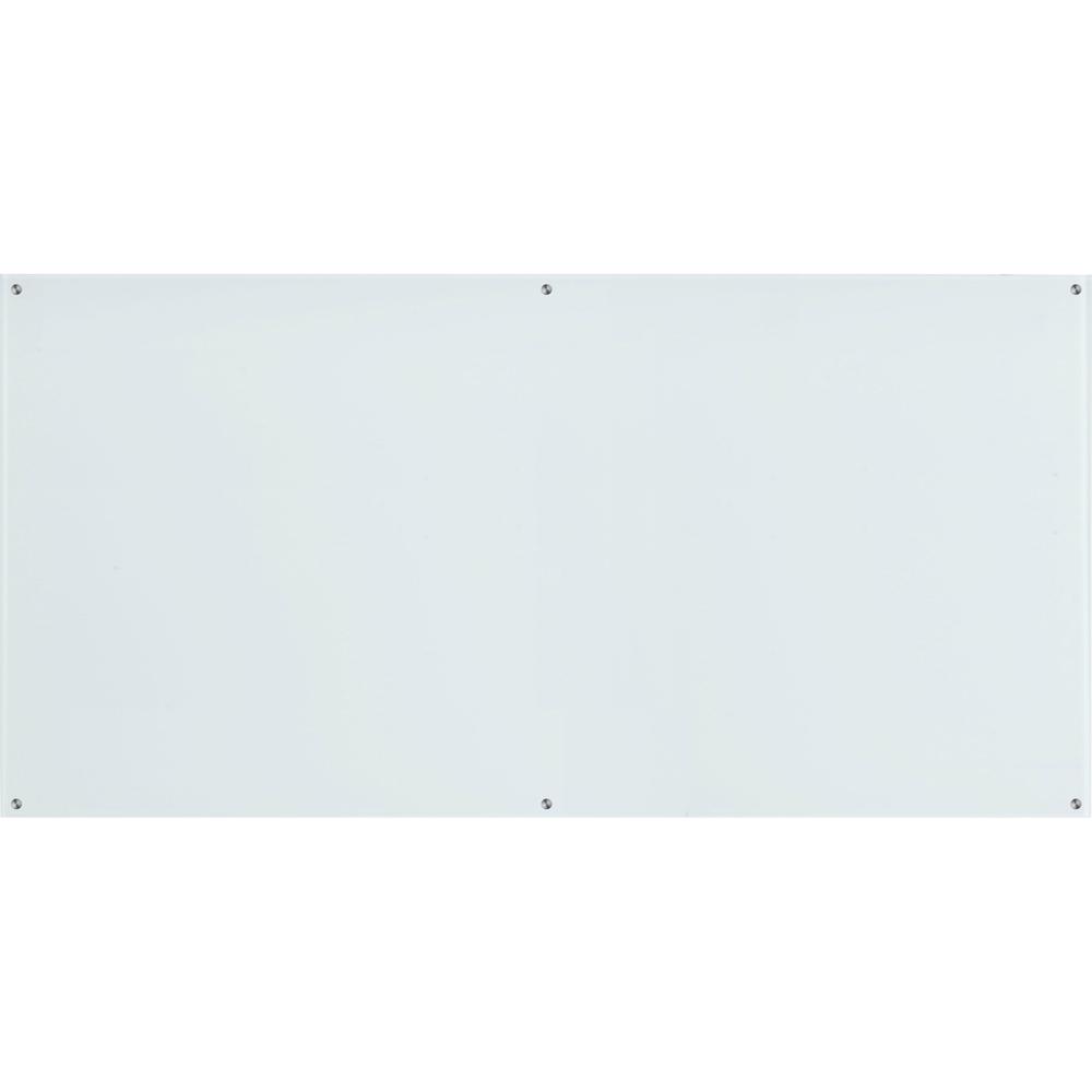 Lorell Premium Glass Board - 96" (8 ft) Width x 48" (4 ft) Height - White Glass Surface - Rectangle - 1 Each. Picture 2