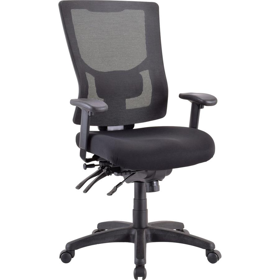 Lorell Conjure Executive High-back Mesh Back Chair - Black Seat - Black Back - 5-star Base - 1 Each. Picture 9