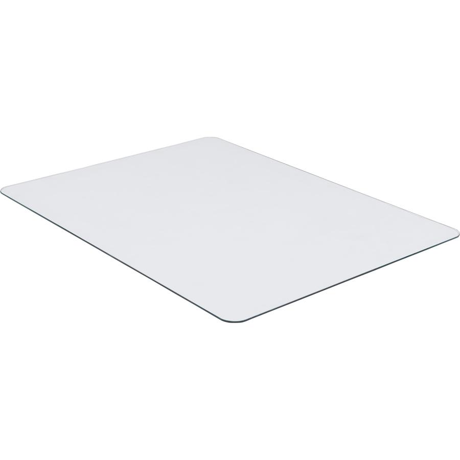 Lorell Tempered Glass Chairmat - Floor, Pile Carpet, Hardwood Floor, Marble - 36" Length x 46" Width x 0.250" Thickness - Rectangular - Tempered Glass - Clear - 1Each. Picture 6