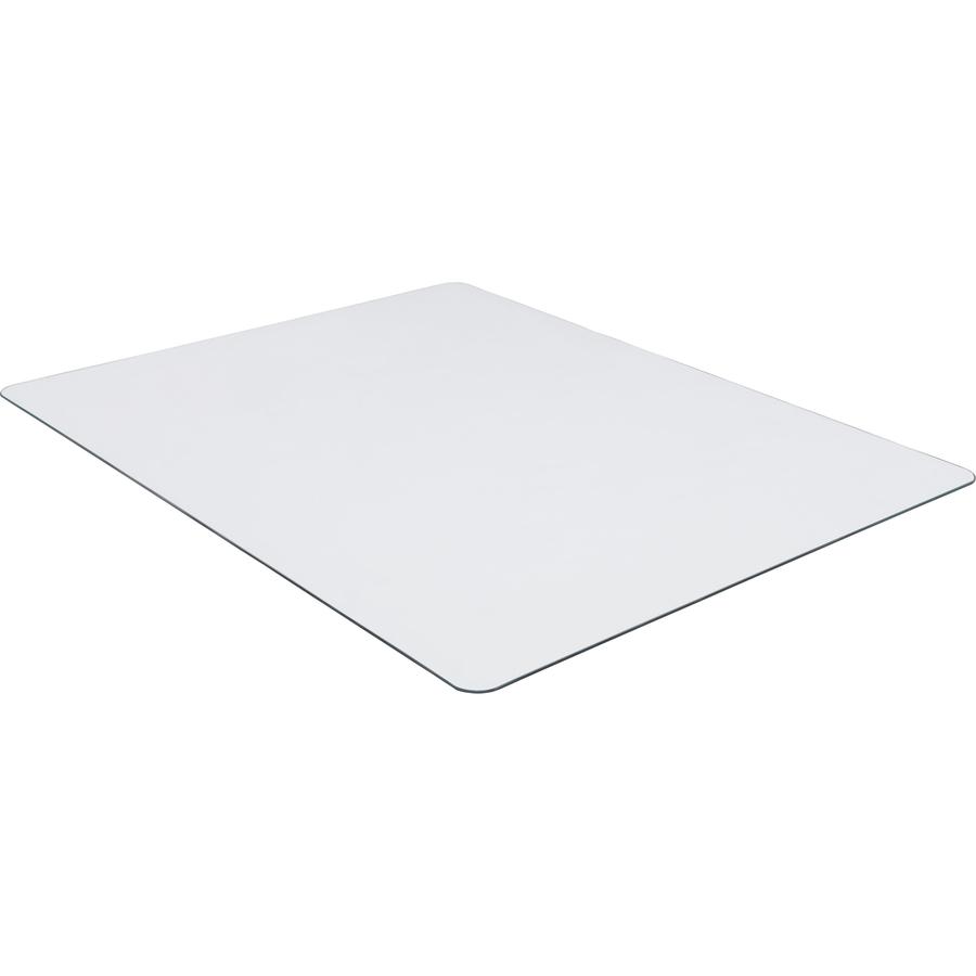Lorell Tempered Glass Chairmat - Carpet, Hardwood Floor, Marble, Hard Floor - 60" Length x 48" Width x 0.25" Thickness - Rectangle - Tempered Glass - Clear. Picture 6