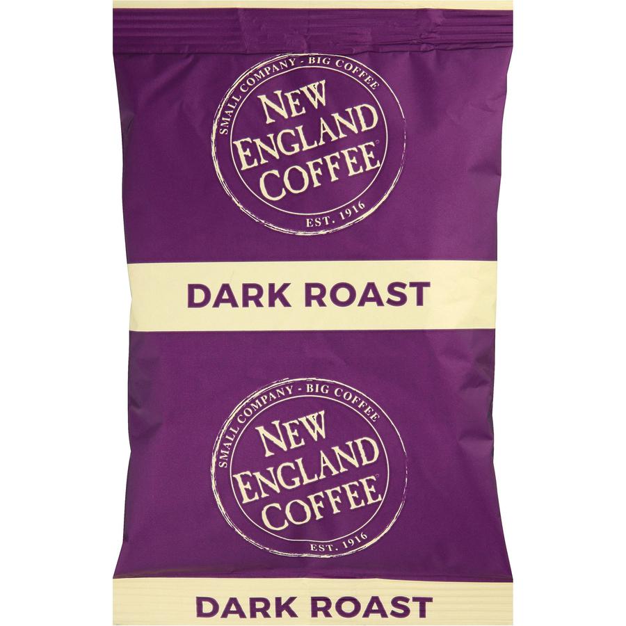 New England Coffee&reg; Portion Pack French Roast Coffee - Dark - 2.5 oz Per Pack - 24 / Carton. Picture 2