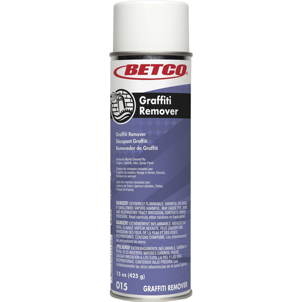Betco Graffiti Remover - Ready-To-Use Spray - 15 fl oz (0.5 quart) - 1 Each - Clear. Picture 2