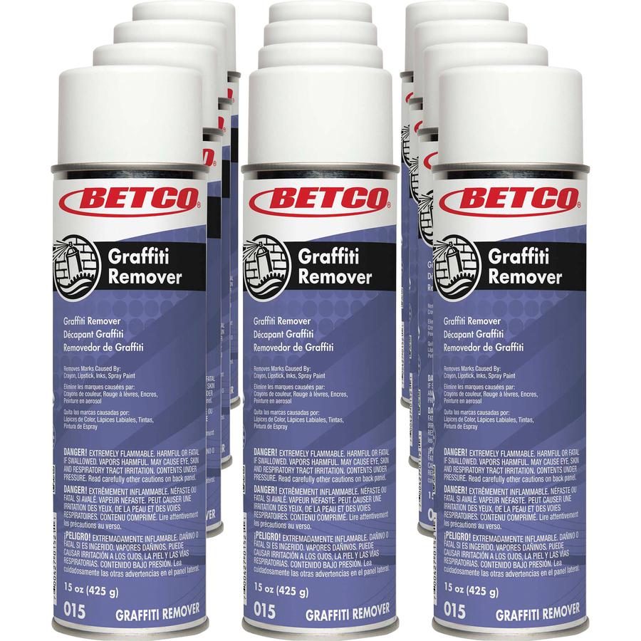 Betco Graffiti Remover - Ready-To-Use - 15 fl oz (0.5 quart) - 12 / Carton - Fast Acting - Clear. Picture 3