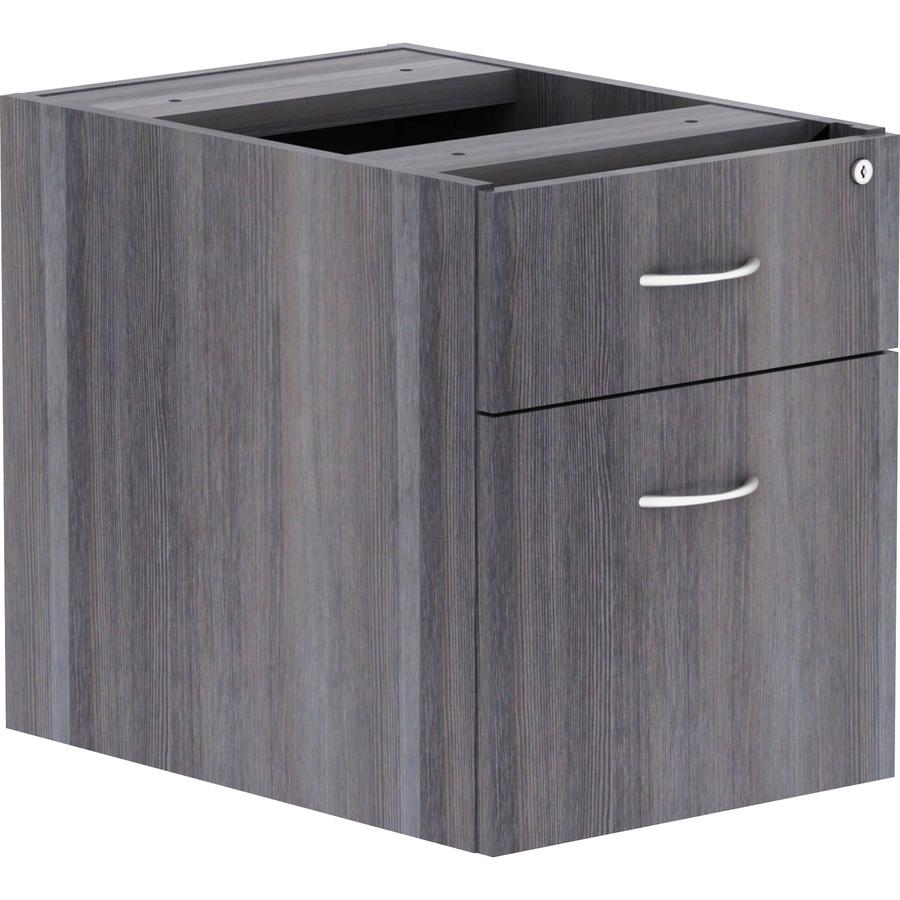 Lorell Essentials Series Box/File Hanging File Cabinet - 16" x 12"28.3" - Box, File Drawer(s) - Finish: Weathered Charcoal, Laminate. Picture 14