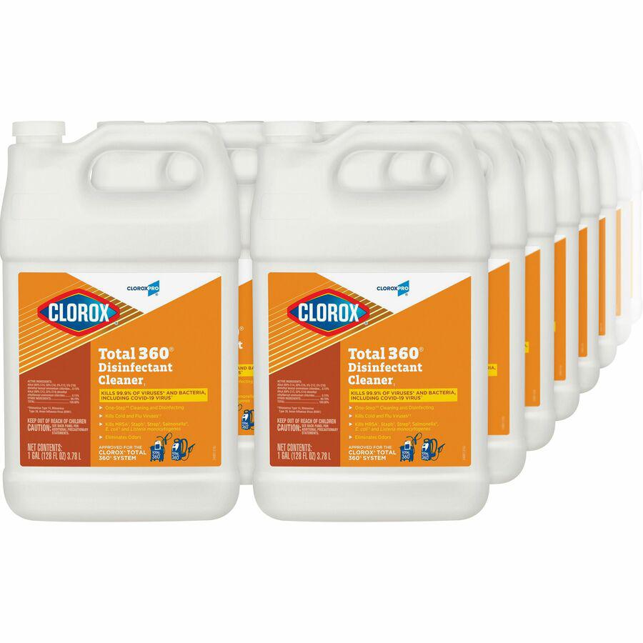 CloroxPro Total 360 Disinfectant Cleaner - 128 fl oz (4 quart) - 72 / Bundle - Translucent. Picture 21