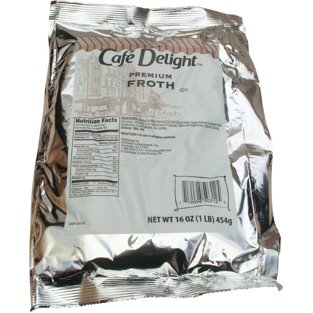 Cafe Delight Frothy Topping - 1 lb (16 oz) Bag - 12/Carton. Picture 2