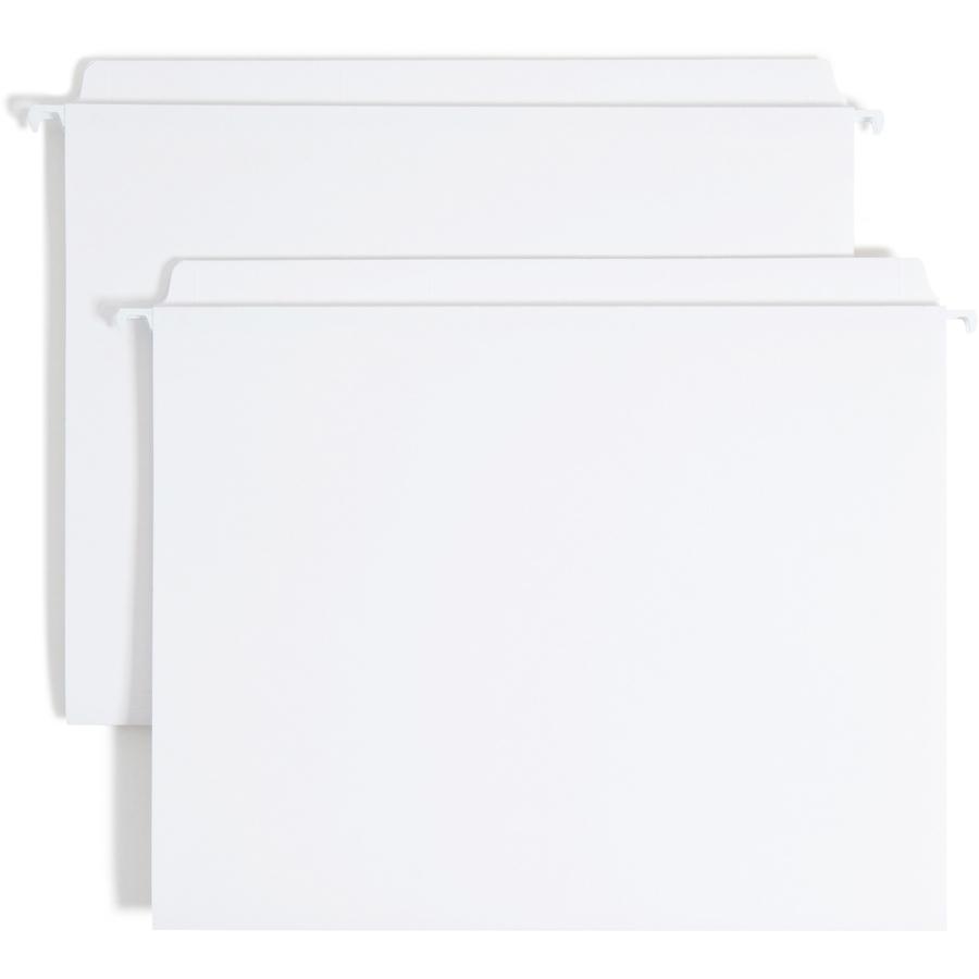 Smead FasTab Straight Tab Cut Letter Recycled Hanging Folder - 8 1/2" x 11" - Assorted Position Tab Position - White - 10% Recycled - 20 / Box. Picture 9