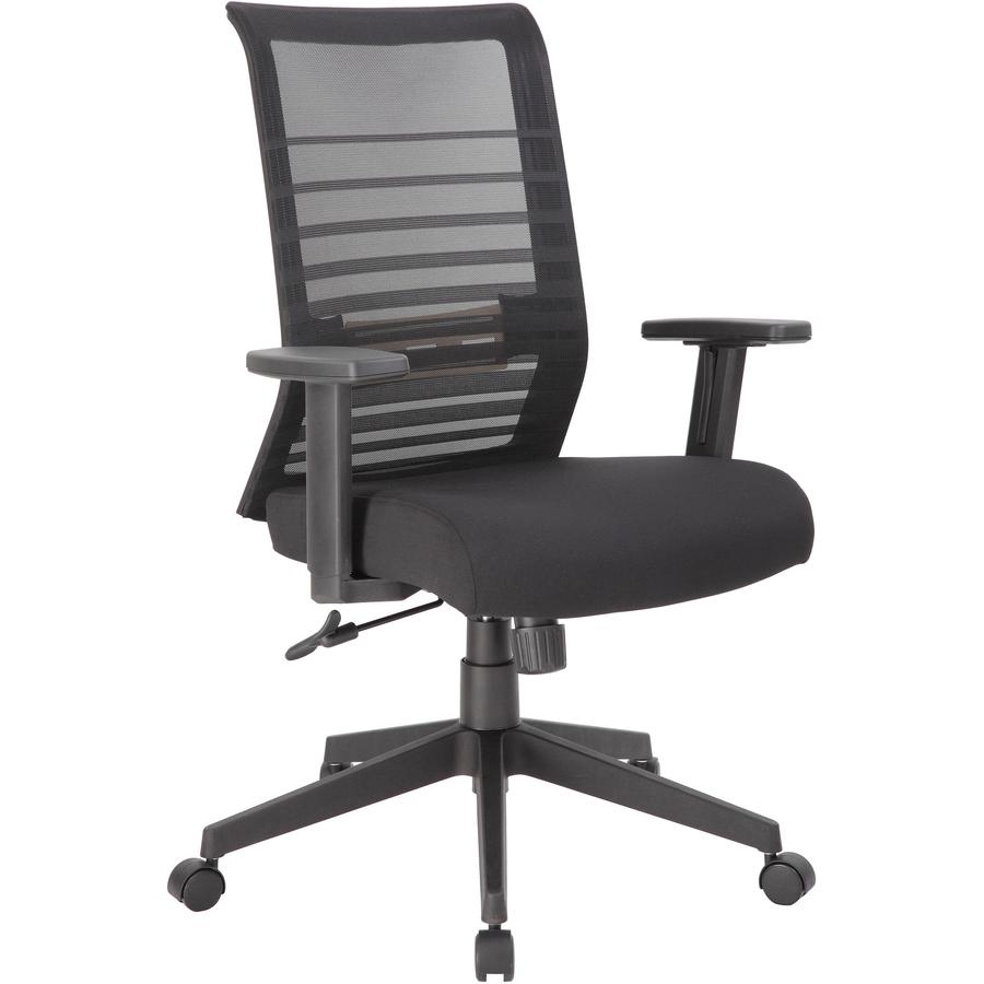 Boss Mesh Task Chair - Black Seat - Black Mesh Back - Black Frame - 5-star Base - 1 Each. Picture 10