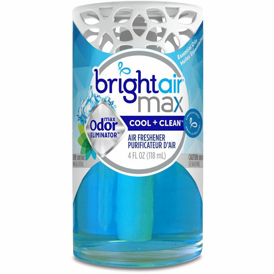 Bright Air Max Odor Eliminator - Gel - 4 fl oz (0.1 quart) - Cool + Clean - 1 Each - Phthalate-free, BHT Free, Odor Neutralizer, Paraben-free, Formaldehyde-free, NPE-free, Triclosan-free. Picture 3
