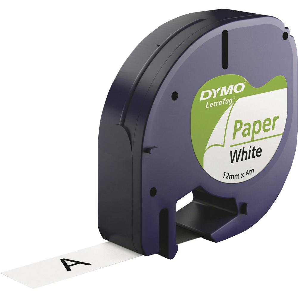 Dymo LetraTag Labelmaker Paper Labels - 1/2" Width - White - Paper - 6 / Box. Picture 2