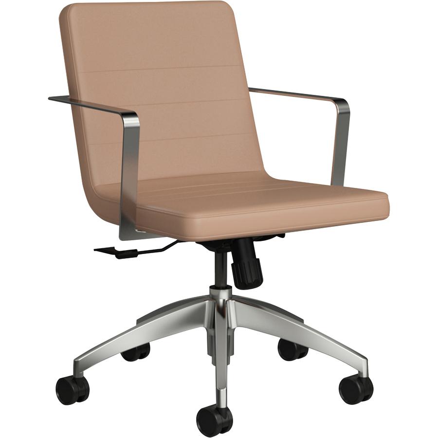 9 to 5 Seating Diddy 2450 Executive Chair - Mushroom Foam Seat - Mushroom Foam Back - 5-star Base - 1 Each. Picture 2