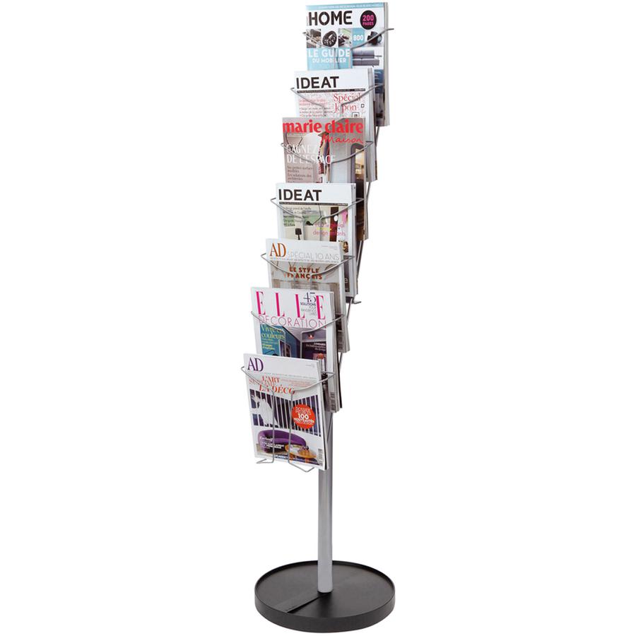 Alba Display Rack - 400 x Sheet, 7 x Document - 7 Compartment(s) - 59.1" Height%Floor - Metal - 1 Each. Picture 6
