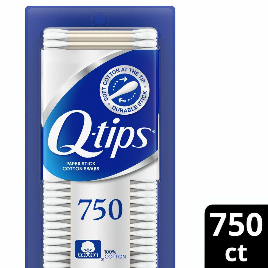Q-tips Cotton Swabs - 1 / Pack - White - Cotton. Picture 5