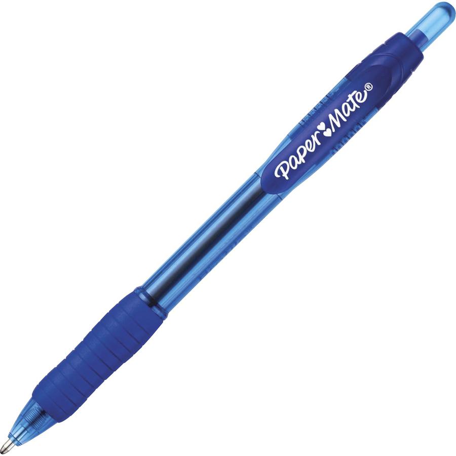 Paper Mate Profile Retractable Ballpoint Pen - Bold Pen Point - 1.4 mm Pen Point Size - Retractable - Blue - Blue Plastic Barrel - 36 / Box. Picture 2