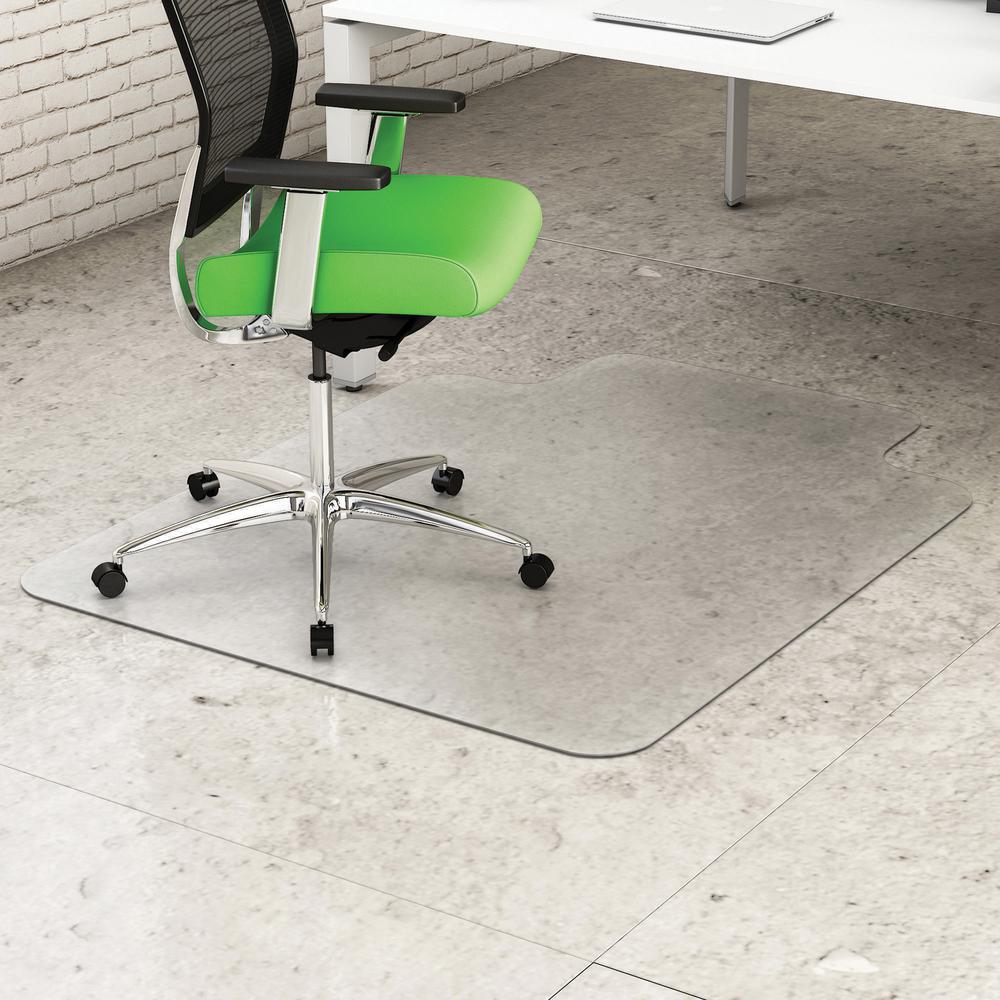 Deflecto Earth Source Hard Floor Chair Mat - Hard Floor - 48" Length x 36" Width x 0.100" Thickness - Lip Size 10" Length x 19" Width - Clear - 1Each. Picture 3