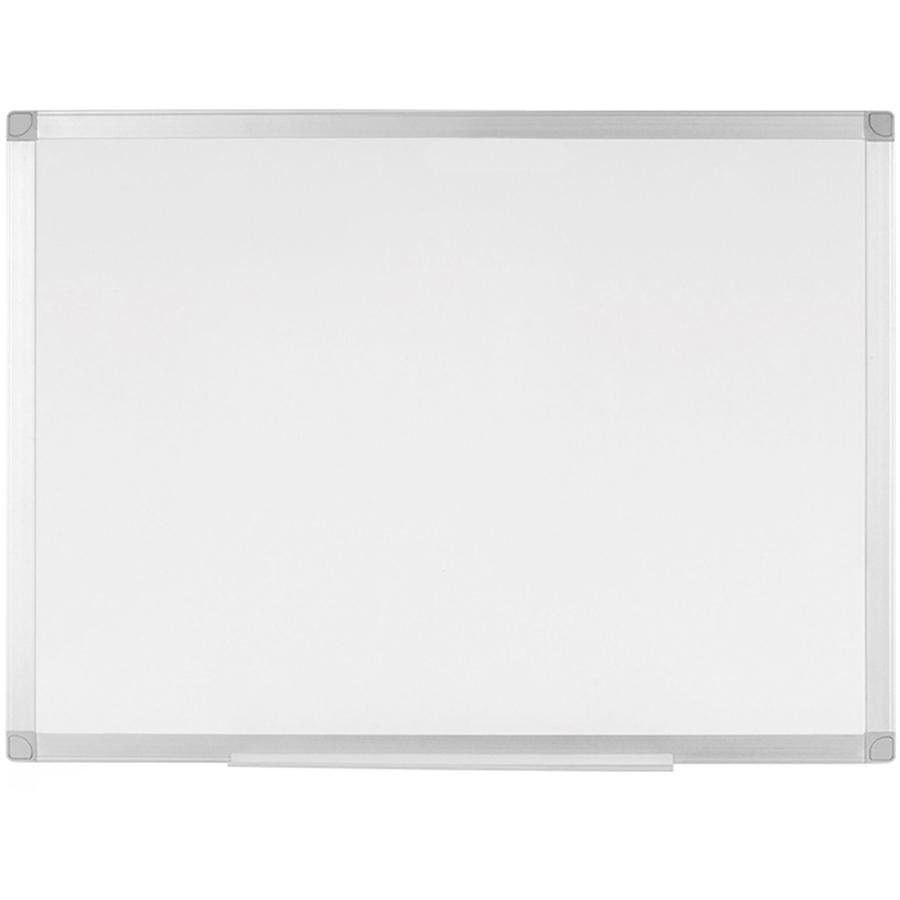 Bi-silque Ayda Porcelain Dry Erase Board - 24" (2 ft) Width x 18" (1.5 ft) Height - White Porcelain Surface - Aluminum Frame - Rectangle - Horizontal/Vertical - Magnetic - 1 Each. Picture 2