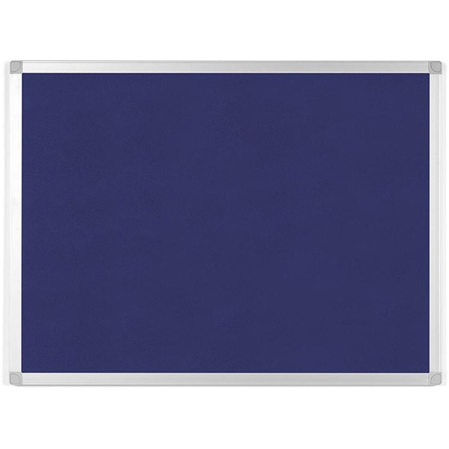 Bi-silque Ayda Fabric 36"W Bulletin Board - Blue Fabric Surface - Robust, Tackable, Sleek Style - 1 Each - 0.5" x 36". Picture 6