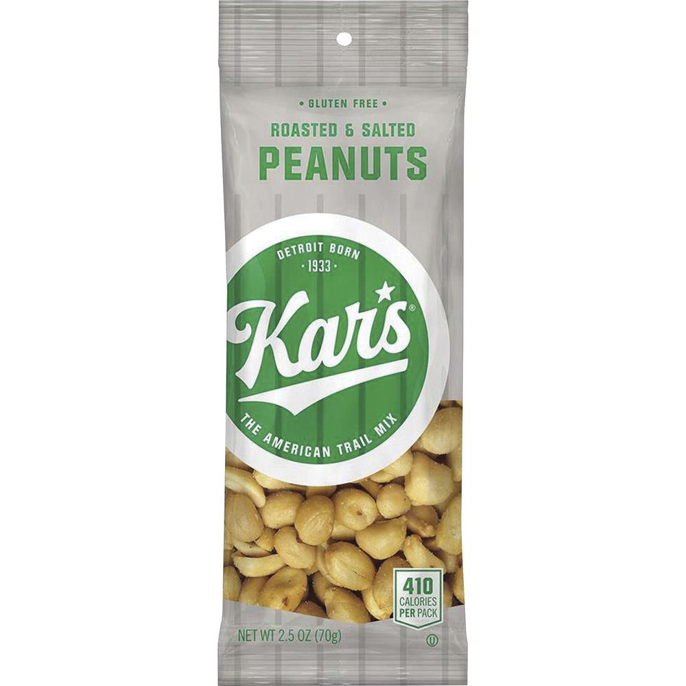 Kar's Nuts Roasted & Salted Peanuts - Gluten-free, Low Sodium - Roasted & Salted - 2.50 oz - 12 / Box. Picture 2