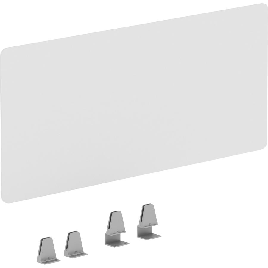 Lorell Relevance Series Modesty/Privacy Panel - 36" x 15.8" - T-mold Edge - Material: Acrylic - Finish: Clear. Picture 7