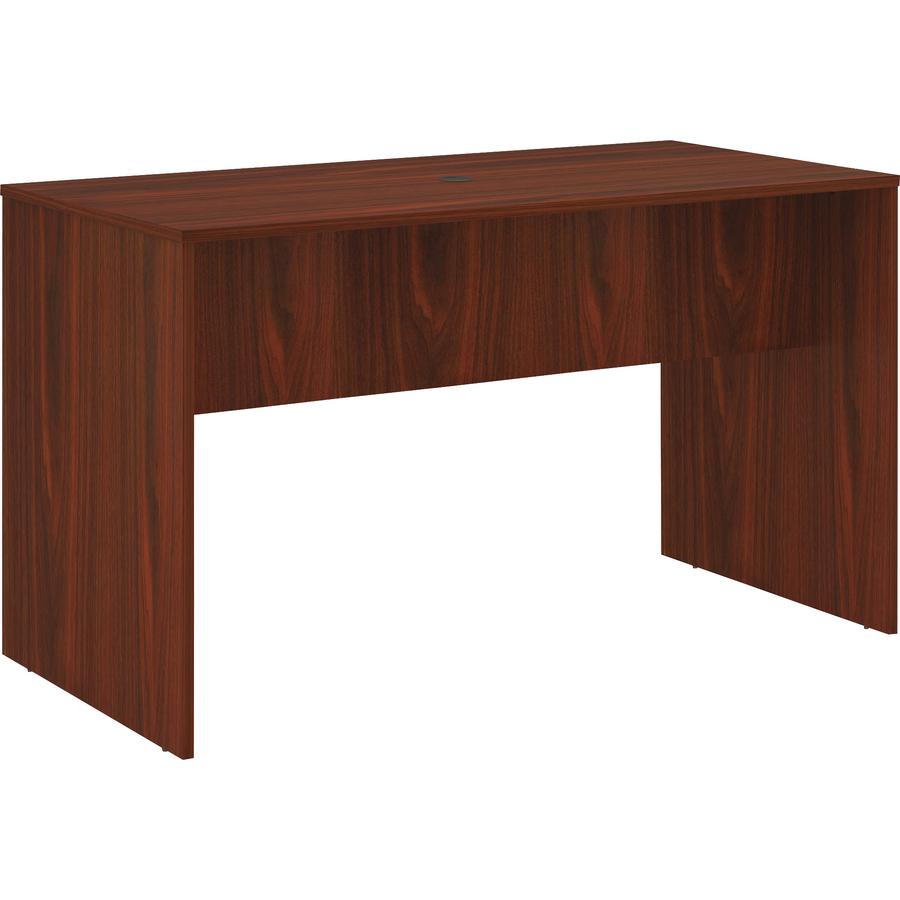 Lorell Essentials Laminate Standing Height Table - 72" x 36" x 41.3" - Band Edge - Material: Polyvinyl Chloride (PVC) Edge - Finish: Mahogany Laminate Surface. Picture 5