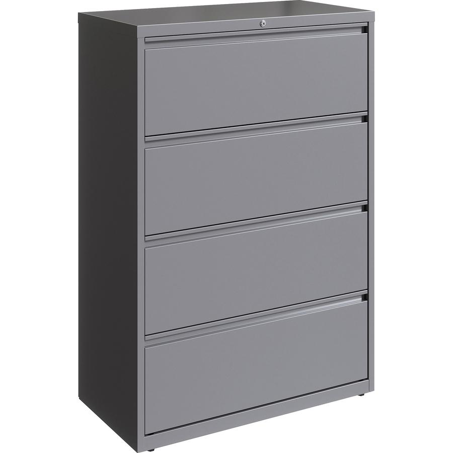 Lorell Fortress Series Lateral File - 36" x 18.6" x 52.5" - 4 x Drawer(s) for File - Letter, Legal, A4 - Lateral - Hanging Rail, Magnetic Label Holder, Locking Drawer, Locking Bar, Ball Bearing Slide,. Picture 6